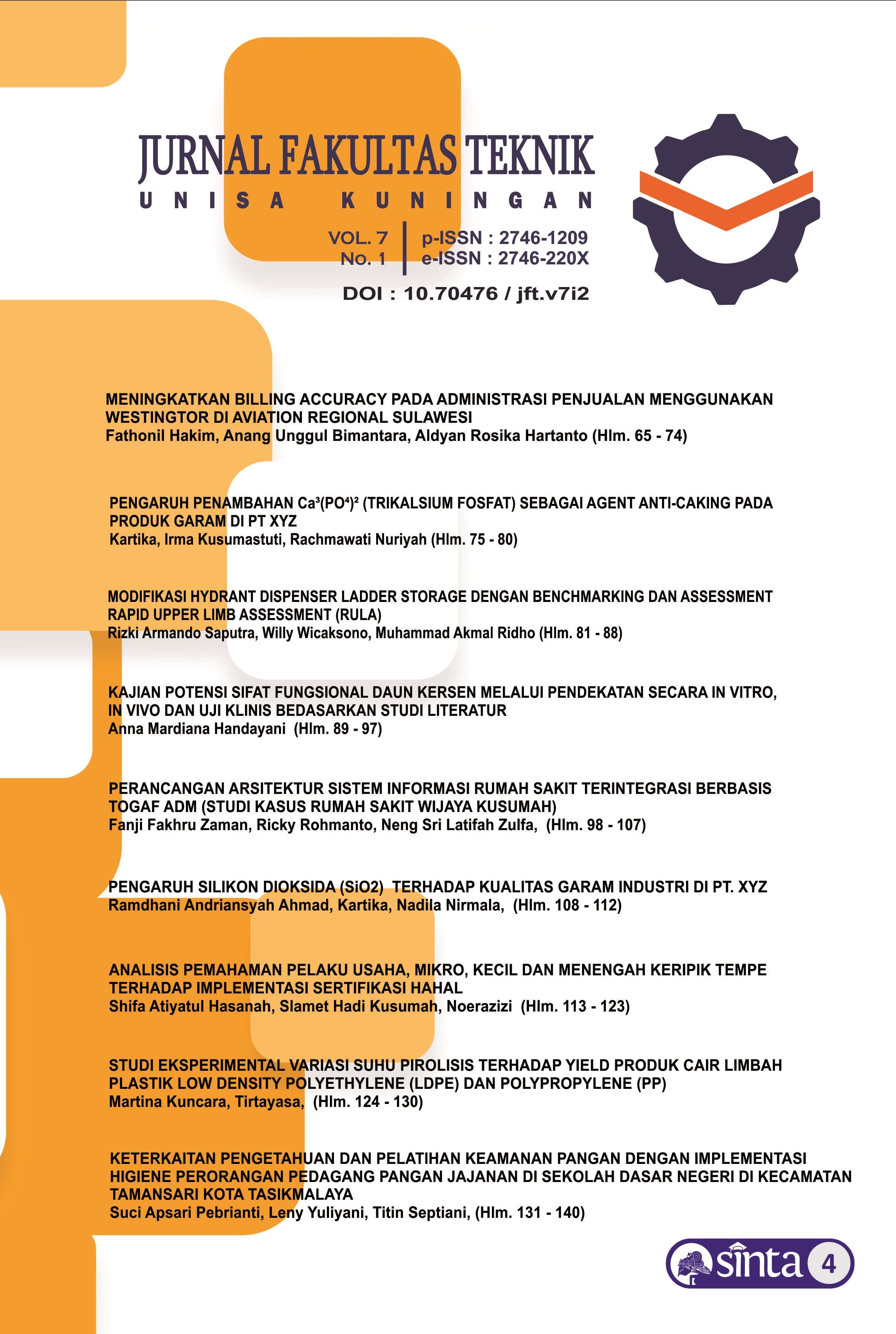 					View Vol. 7 No. 2 (2026): Jurnal Fakultas Teknik
				